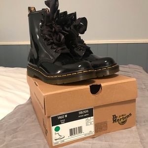 Dr. Martens Patent 1460 Boots with Ribbon Laces